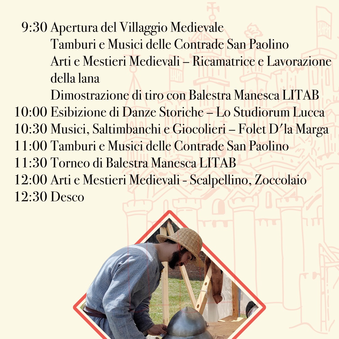 Lucca medievale 2024 programma domenica mattina