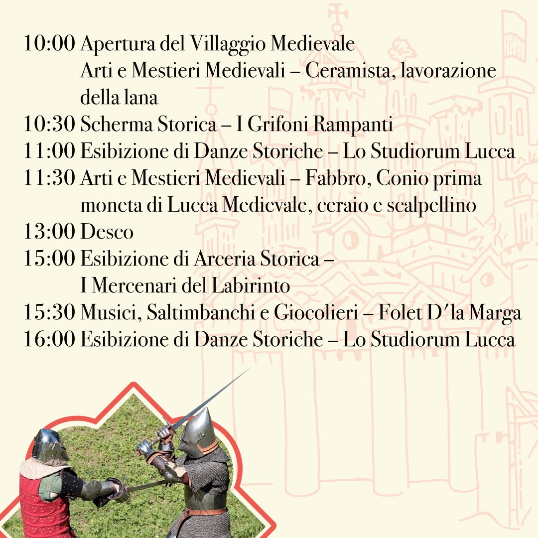 Lucca medievale 2024 programma sabato mattina